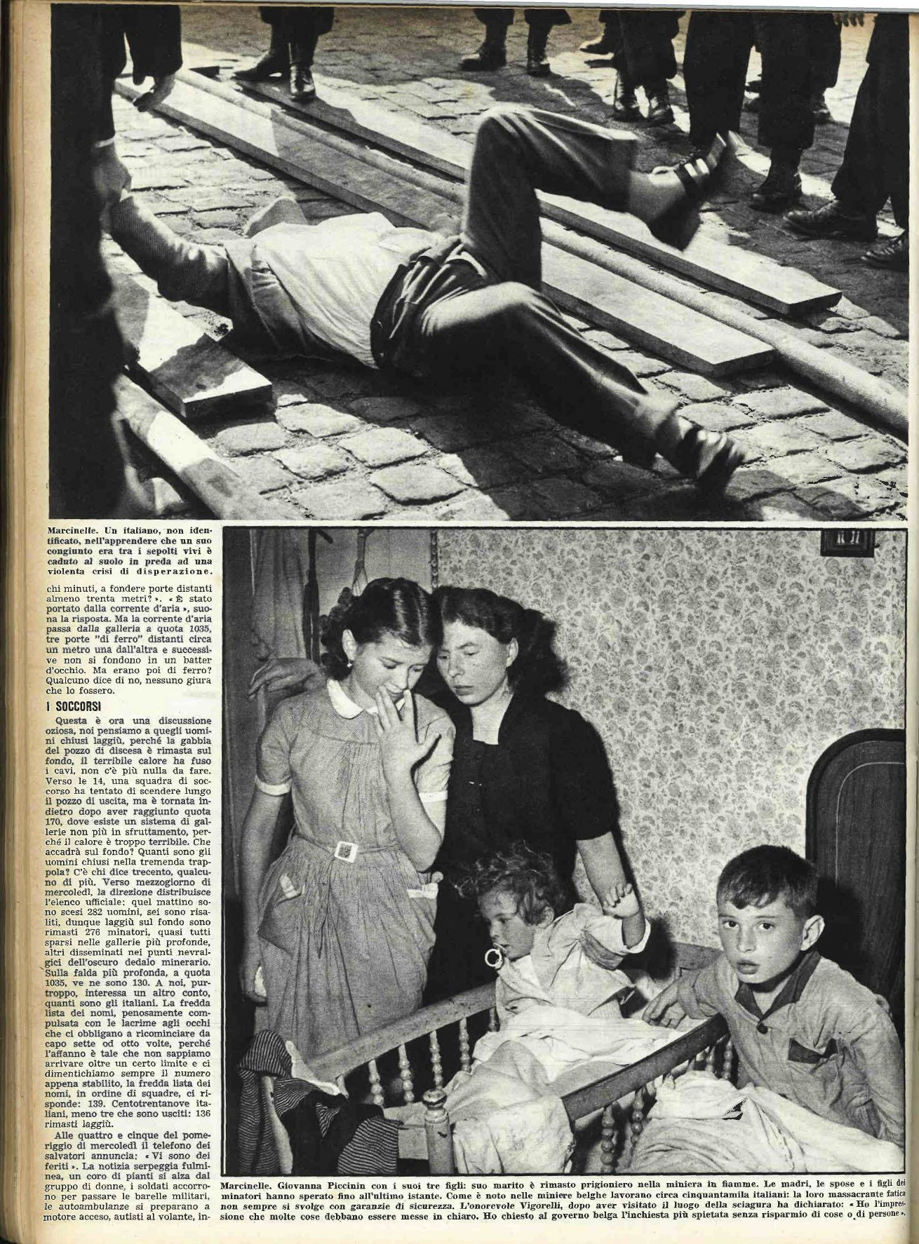 Marcinelle, 8 agosto 1956: così «Oggi» raccontò la strage dei minatori ...