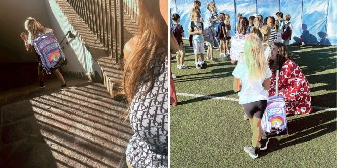 Isabel Totti, primo giorno di scuola con mamma Ilary Blasi