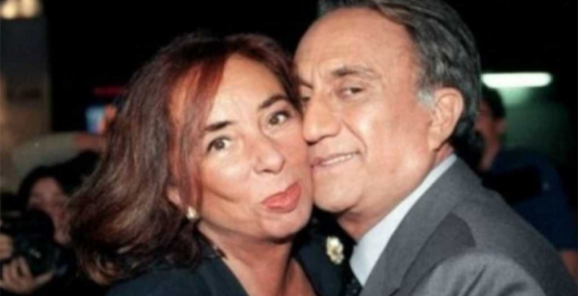 Emilio Fede and his wife Diana De Feo