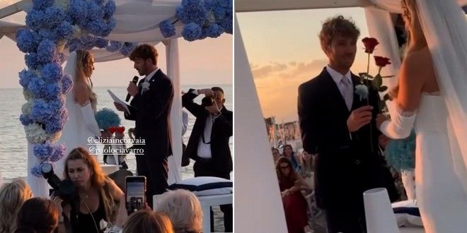 Clizia Incorvaia e Paolo Ciavarro, il matrimonio è romanticissimo