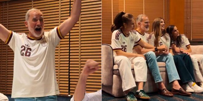 Spagna in finale: la festa scatenata di Felipe e Letizia (con la maglia della Nazionale!)