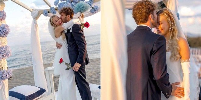 Clizia Incorvaia e Paolo Ciavarro, il matrimonio in riva al mare è romanticissimo