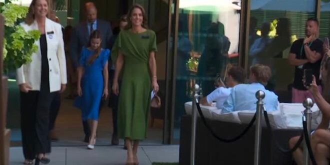 William e Kate d’Inghilterra a Wimbledon, sul centrale con i figli
