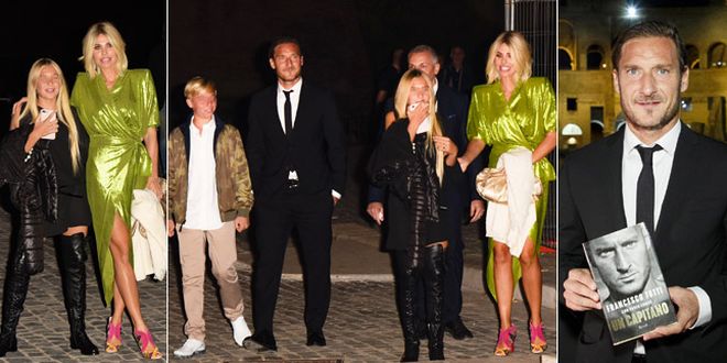 Francesco Totti, grande festa al Colosseo, ma gli occhi sono tutti per Ilary Blasi (e i loro figli…)