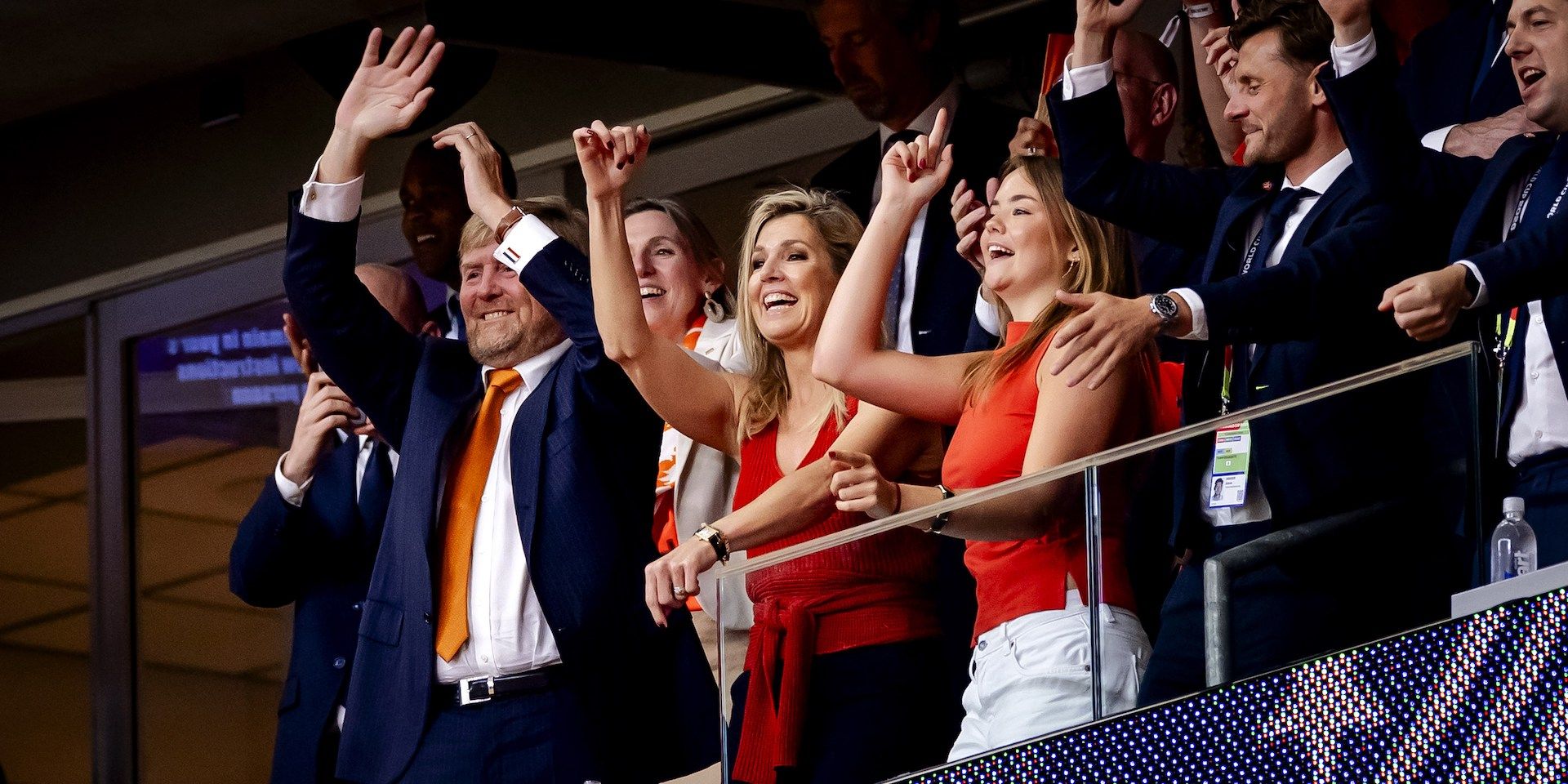 The Dutch royals in the stands