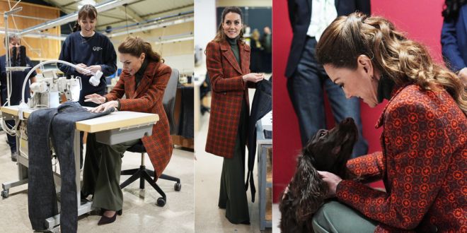 Kate Middleton visita una fabbrica di jeans e lancia un messaggio alla cognata Meghan Markle