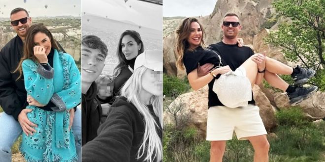 Ilary Blasi con Bastian Muller e i figli, compleanno ad alta quota