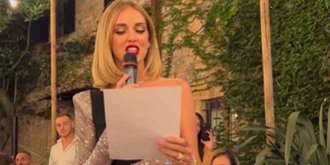 Chiara Ferragni, il discorso al matrimonio della sorella