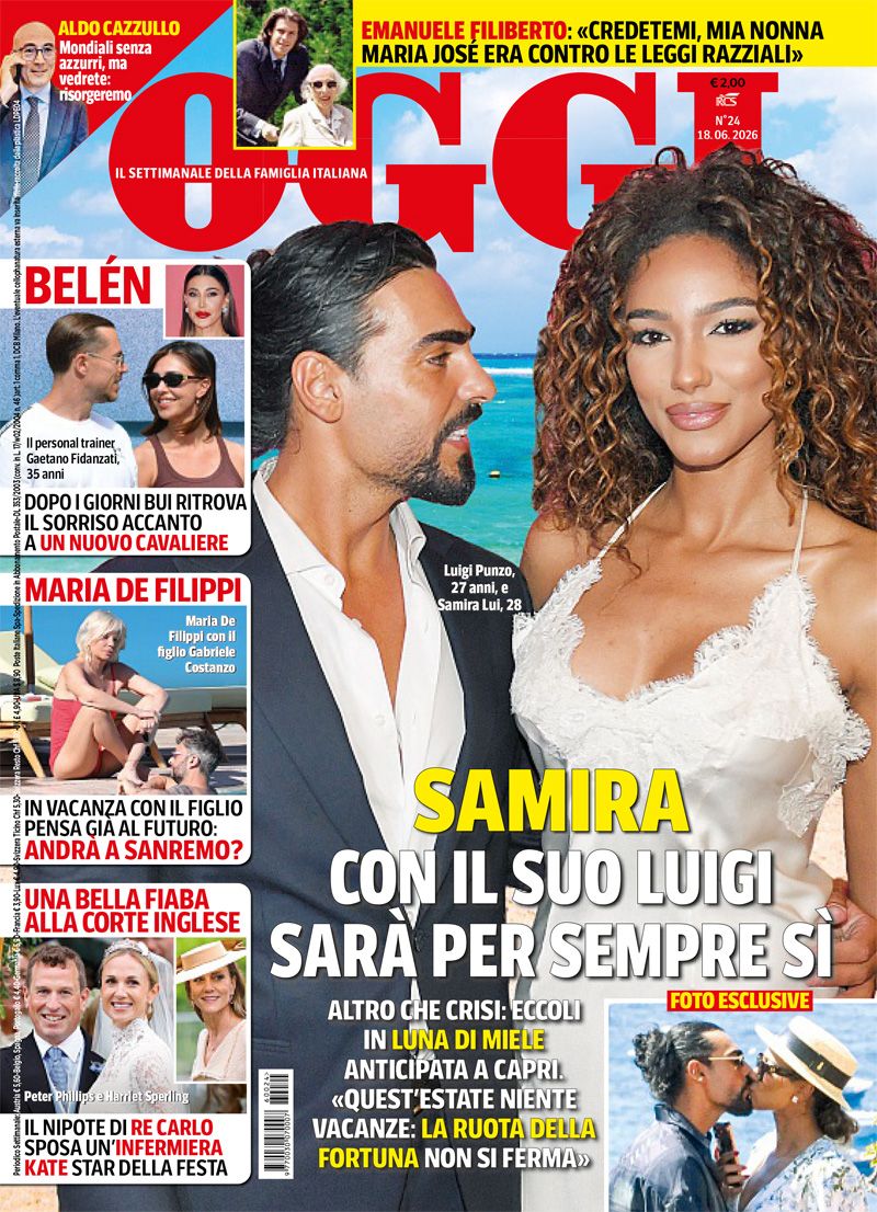 The cover of the new issue of Oggi in edicola