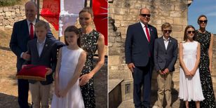 Jacques di Monaco, papà Alberto gli consegna le chiavi di Baux-de-Provence