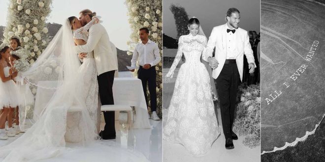 Diletta Leotta e Loris Karius, tutte le immagini del matrimonio super chic sull’Isola di Vulcano