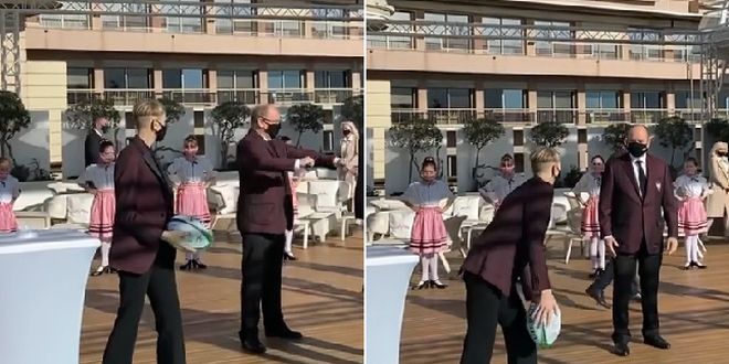 Charlene Wittstock, look alla maschietta allo Yacht Club: com’è intrigante la principessa! Guarda il video