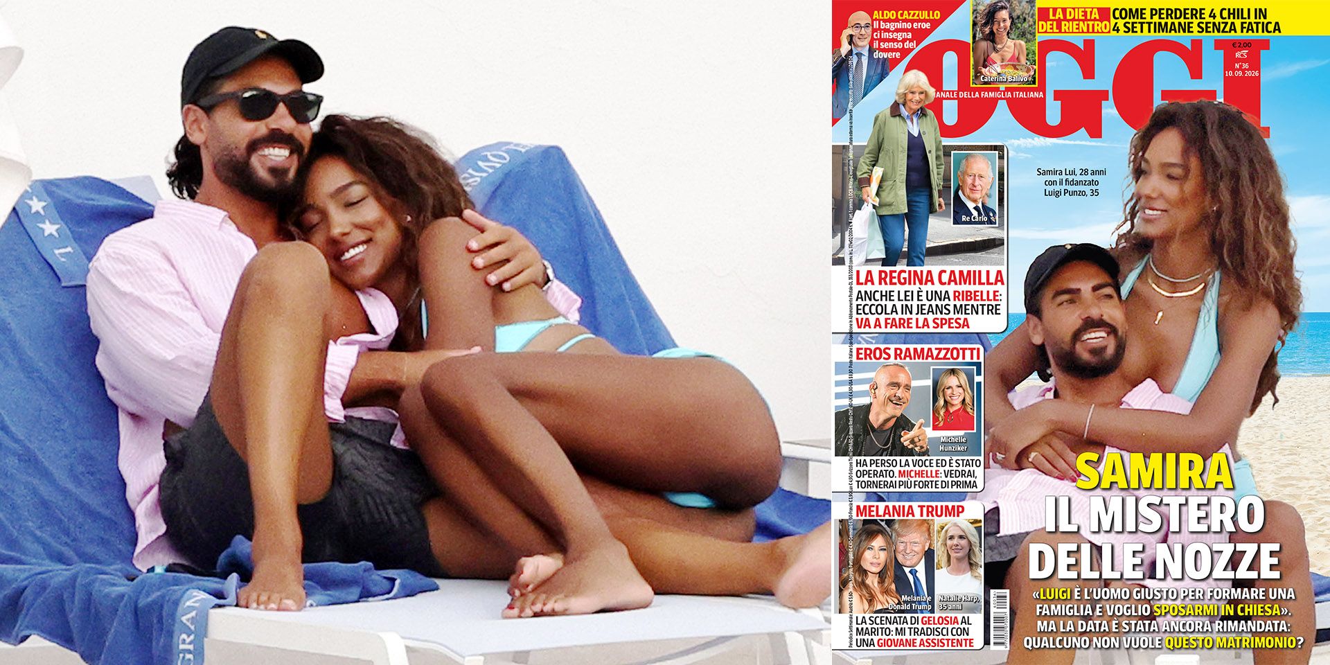 Samira Lui e Luigi Punzo si godono l'estate a Capri, mentre le nozze sono state rimandate