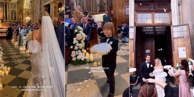 Daniele Rugani e Michela Persico, il matrimonio è super chic