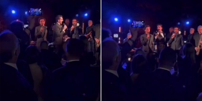 Ignazio Boschetto canta (col Volo) al suo matrimonio