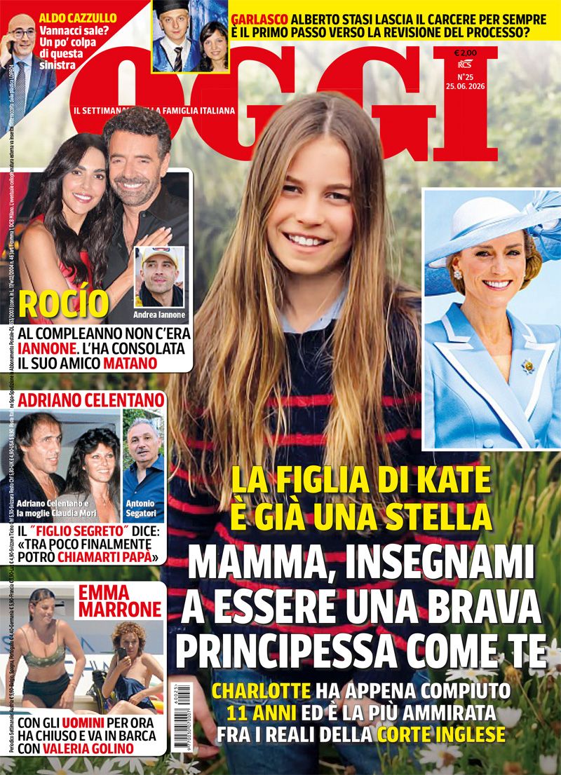 The cover of the new issue of Oggi on newsstands