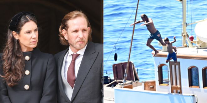 I tuffi al limite dell’incoscienza di Andrea Casiraghi e del suo figlio più piccolo dal ponte alto del Pasha di mamma Caroline