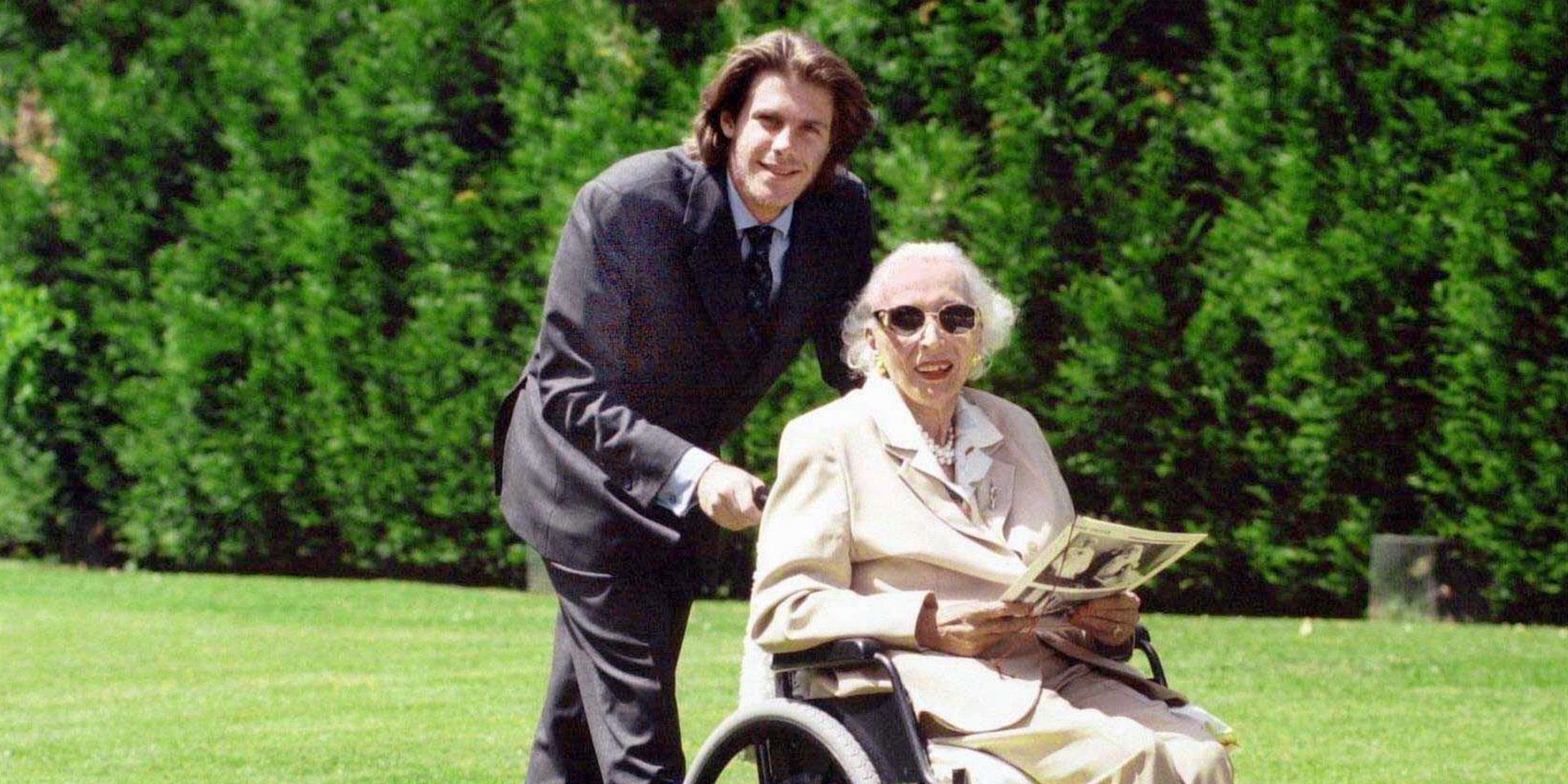 Emanuele Filiberto di Savoia with the nonna Maria José
