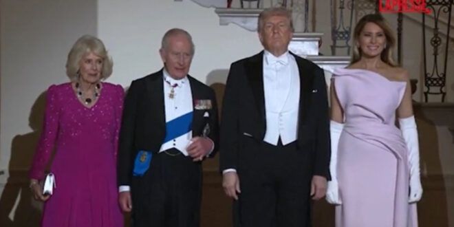 Carlo e Camilla alla corte di Donald e Melania Trump per la cena di Stato