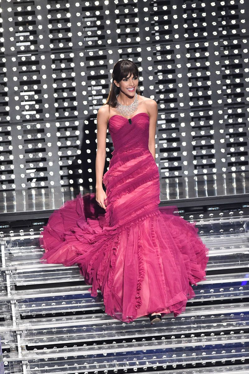 Rocío Muñoz Morales at the San Remo Festival 2015 (gettyimages)