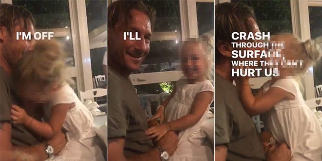Francesco Totti, quante tenerezze con la figlia Isabel! Guarda il video privato, è dolcissimo