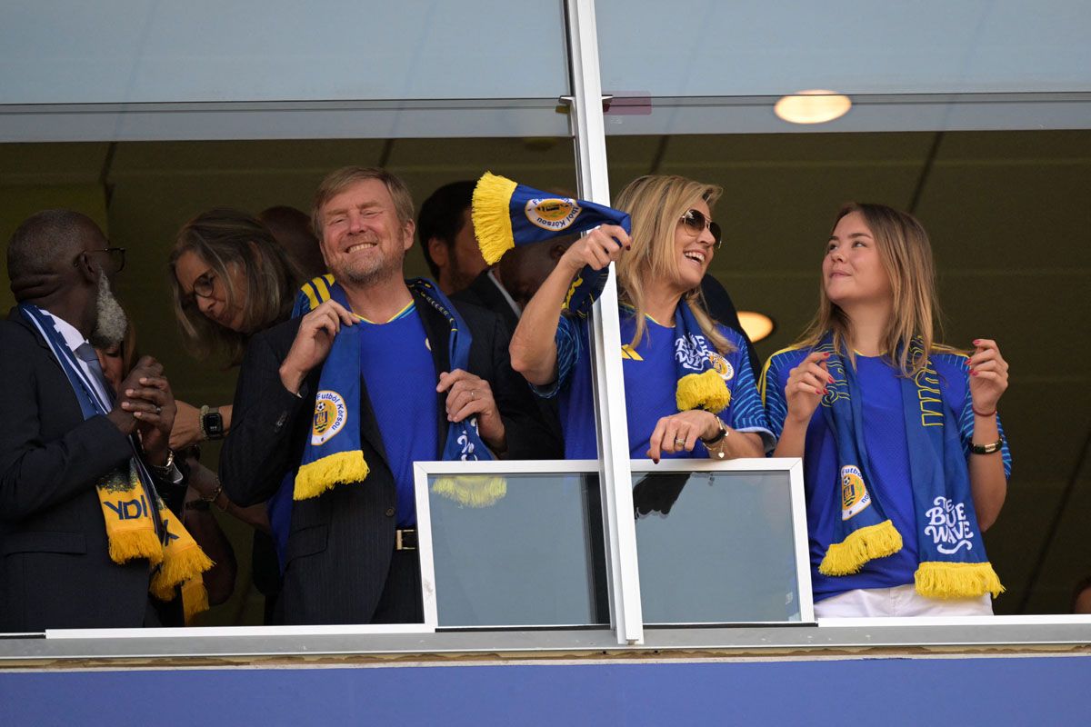 Representatives of the Dutch family (Willem Alexander, Maxima and Ariane) cheer in the grandstand, first in Houston, then in Kansas City, for the Dutch colors and for those of Curacao, which is part of the Kingdom of the Netherlands (Getty)