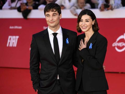 Lino Guanciale with his wife Antonella Liuzzi (IPA)